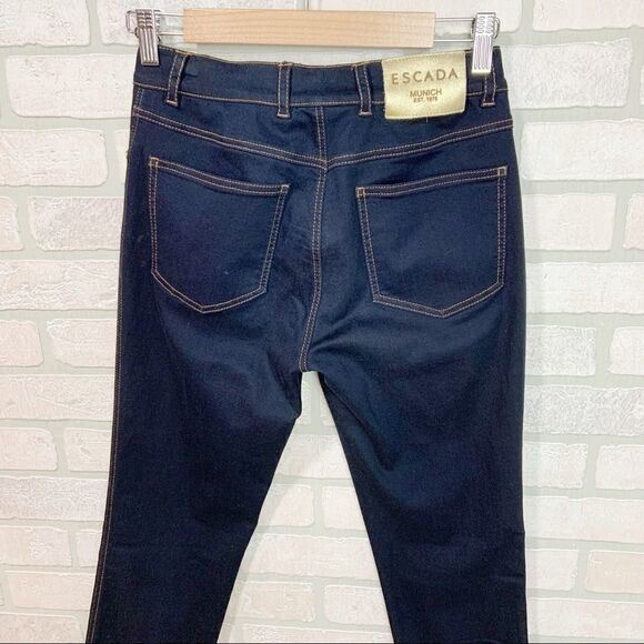 Escada Hi-Rise Dark Denim Stretch Jean Sz 36 T10 - Picture 6 of 9